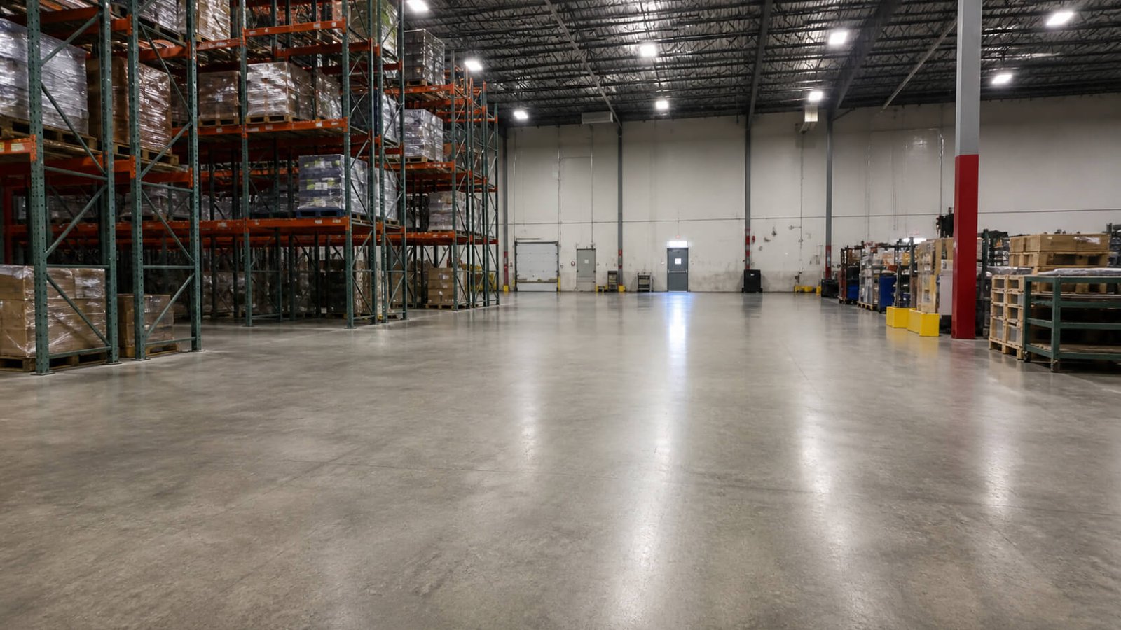Warehouse floor before specialty marking
